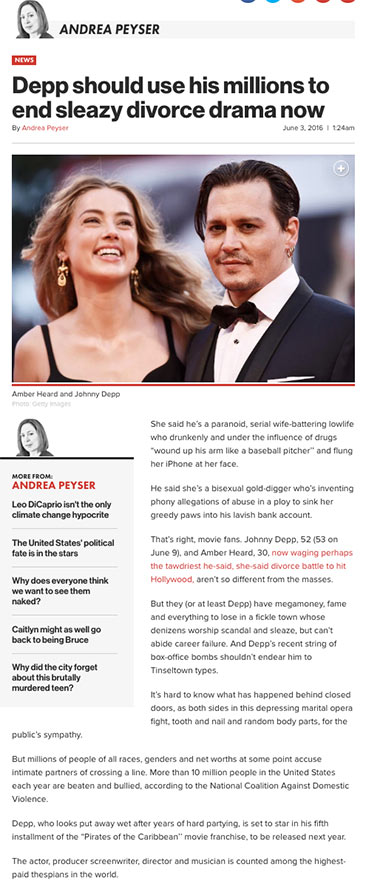 Depp should use his millions to end sleazy divorce drama now